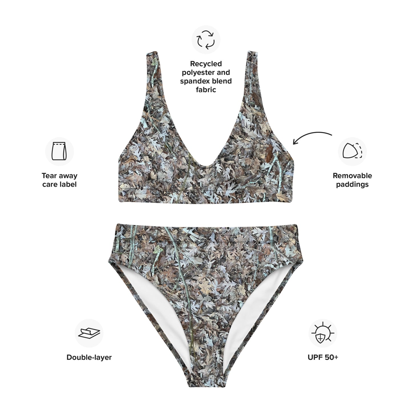 Southern Cameaux Ground Cover Recycled high-waisted bikini