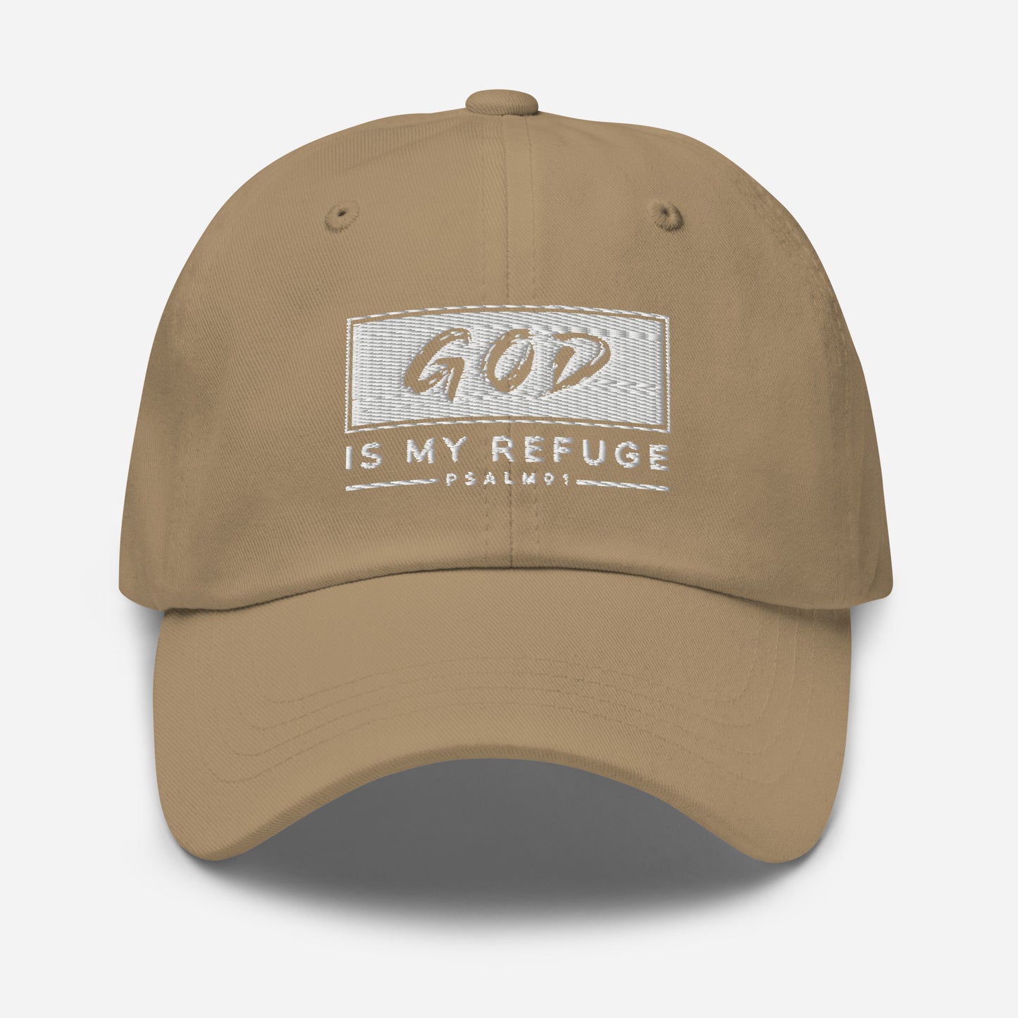 God is my Refuge Dad hat